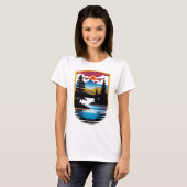 Lakeside Retreat - rustige Natuur T-shirt (Voorkant volledig)
