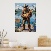 Lakeside Skeptic: Bigfoot's Dockside Companion Poster (Keuken)