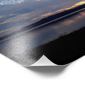 Lakeside Sunset Foto Afdruk (Hoek)