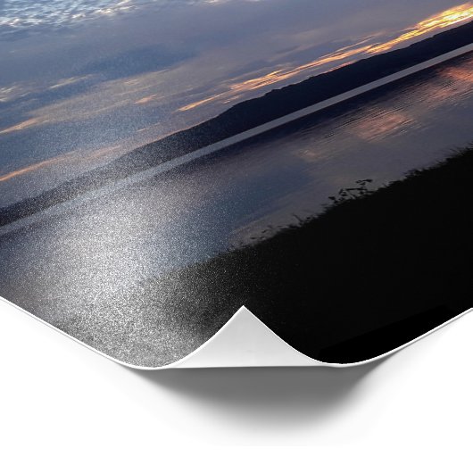 Lakeside Sunset Foto Afdruk (Hoek)