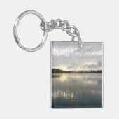 Lakeside Sunset Waterverf Sleutelhanger (Voorkant Links)