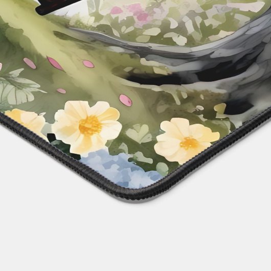 Lakeside Swing in de romantische Waterverf tuin Bureaumat (Hoek)