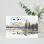 Lakeside sympathie plat dank u kaart (Staand voorkant)