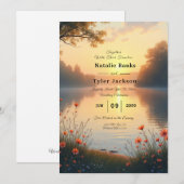 Lakeside Twilight Whispers bij het water Kaart (Voorkant / Achterkant)