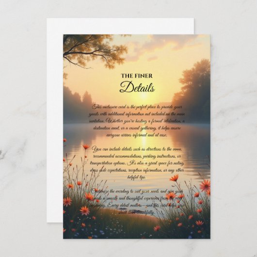 Lakeside Twilight Whispers bij het water Kaart (Voorkant / Achterkant)