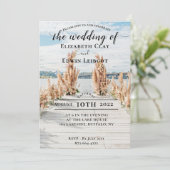 Lakeside Wedding Invitations Kaart (Staand voorkant)