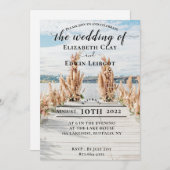 Lakeside Wedding Invitations Kaart (Voorkant / Achterkant)