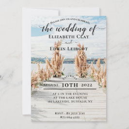 Lakeside Wedding Invitations Kaart