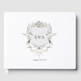 Lakeside Wedding Monogram Crest Gastenboek