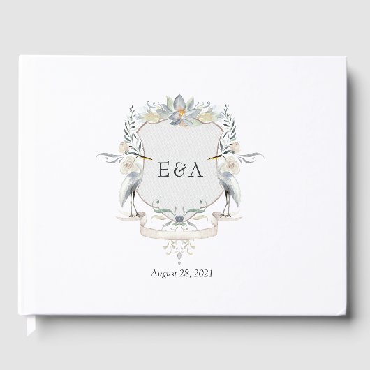 Lakeside Wedding Monogram Crest Gastenboek (Voorkant)