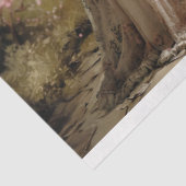 Lakeside, Zwaan, Elegante Dame, Bloemenlandschap Tissuepapier (Detail)