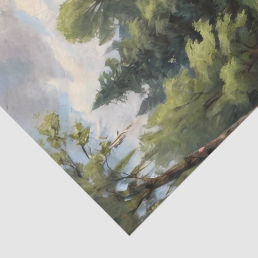 Lakeside zwanen - Decoupage - Tissuepapier (Detail)