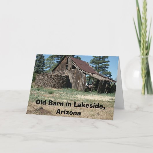 LakesideBarn, Oude Schuur in Oever van het meer, Kaart (Voorkant)
