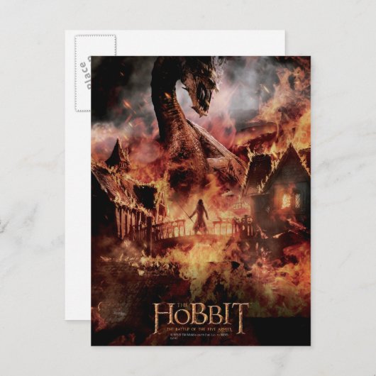 Laketown Ablaze met SMAUG™ en BARD DE BOWMAN™ Briefkaart (Voorkant / Achterkant)