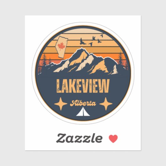 Lakeview, Alberta Sticker (Vel)