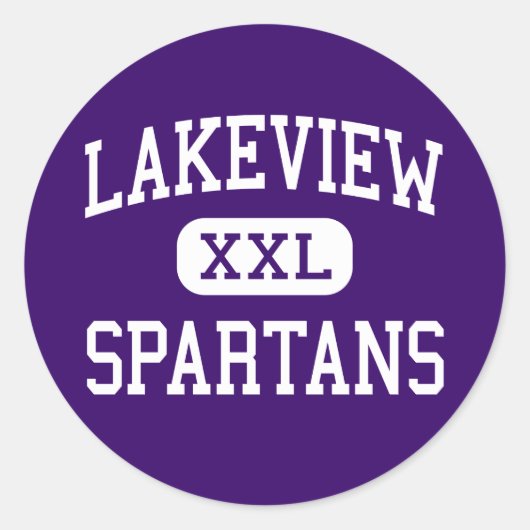 Lakeview - Spartanen - Junior - Battle Creek Ronde Sticker (Voorkant)