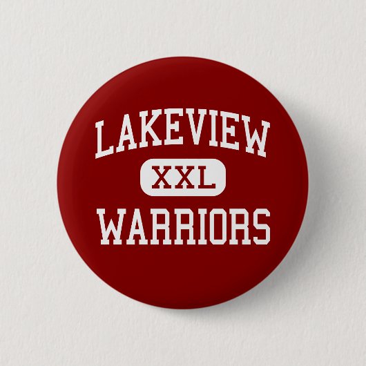 Lakeview - Warriors - Middle - Rossville Georgia Ronde Button 5,7 Cm (Voorkant)