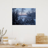 Lakeview Winter Bevroren fotografie Poster (Keuken)