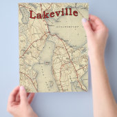 Lakeville Massachusetts Oude Kaart (Hand)