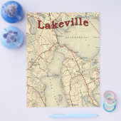 Lakeville Massachusetts Oude Kaart (Enkel)