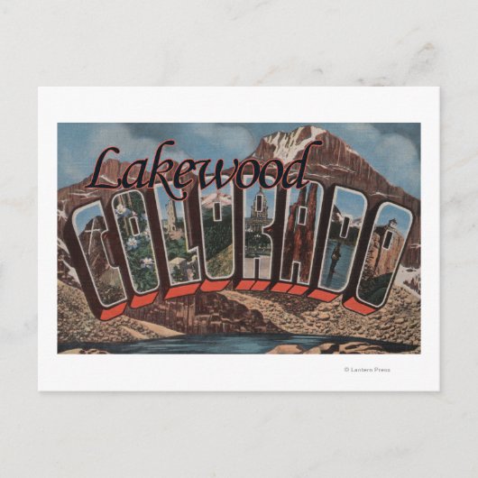 Lakewood, Colorado - Grote lettertjes Briefkaart (Voorkant)