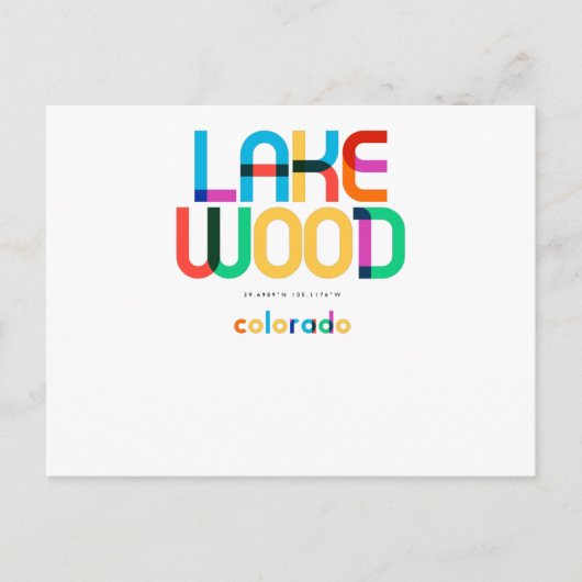 Lakewood Colorado Mid Century, Pop Art, Briefkaart (Voorkant)