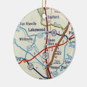 Lakewood NJ  Map Keramisch Ornament (Links)