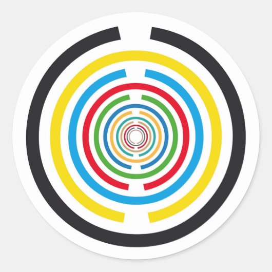 Lakhovsky vitality disk, MWO Tesla antenne, scalar Ronde Sticker (Voorkant)