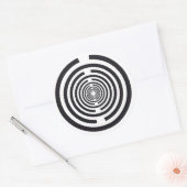 Lakhovsky vitality disk, MWO Tesla antenne, scalar Ronde Sticker (Envelop)