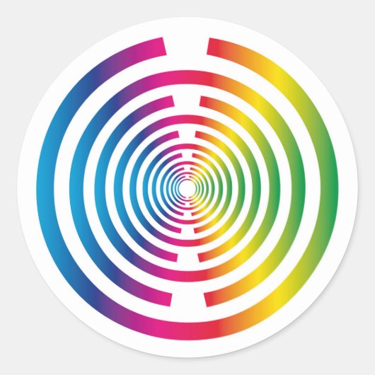 Lakhovsky vitality disk, MWO Tesla antenne, scalar Ronde Sticker (Voorkant)