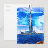 Lakhta Center, Lahta, Sint-Petersburg/Rusland. Briefkaart (Voorkant / Achterkant)
