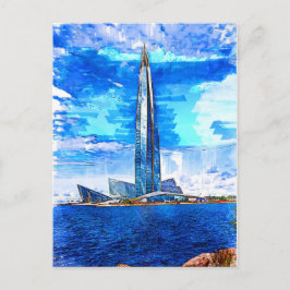 Lakhta Center, Lahta, Sint-Petersburg/Rusland. Briefkaart