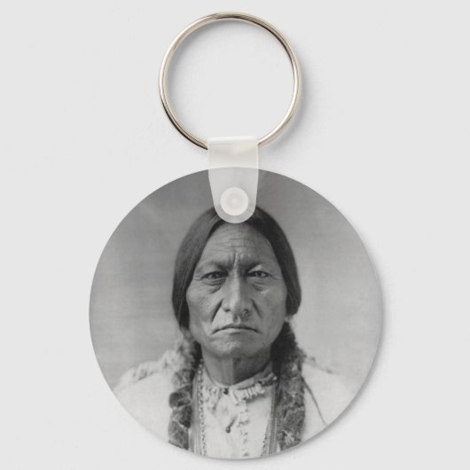 Lakota American Indian Chief Sitting Bull Sleutelhanger (Voorkant)