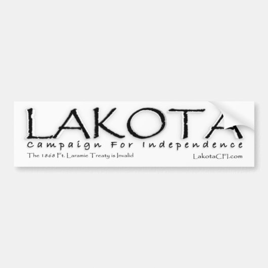 Lakota Campaign Fot Independence Bumpersticker (Voorkant)