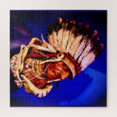"Lakota Chief" original art Puzzle Legpuzzel (Horizontaal)