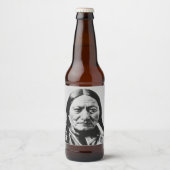 Lakota Chief Surrender: Sitting Bull Fort Buford Bier Etiket (Voorkant)