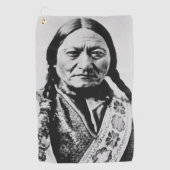 Lakota Chief Surrender: Sitting Bull Fort Buford Golfhanddoek (Voorkant)