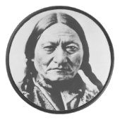 Lakota Chief Surrender: Sitting Bull Fort Buford Hockey Puck (Voorkant)