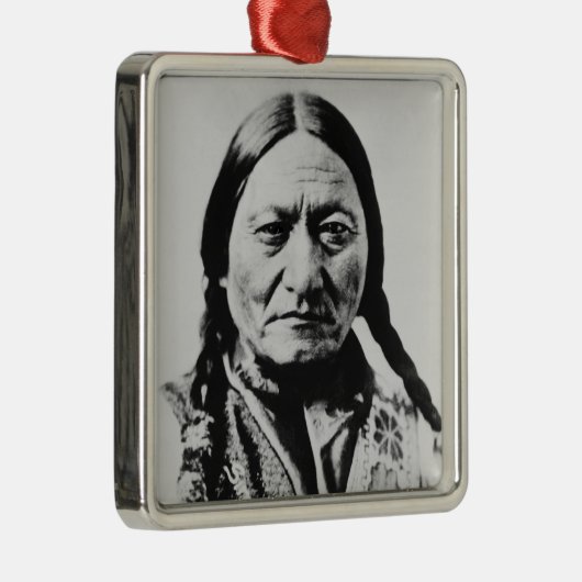 Lakota Chief Surrender: Sitting Bull Fort Buford Metalen Ornament (Rechts)