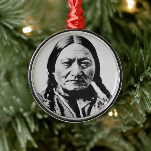 Lakota Chief Surrender: Sitting Bull Fort Buford Metalen Ornament (Boom)