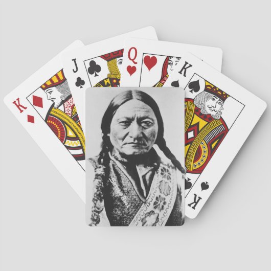 Lakota Chief Surrender: Sitting Bull Fort Buford Pokerkaarten (Achterkant)