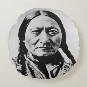 Lakota Chief Surrender: Sitting Bull Fort Buford Rond Kussen