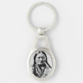 Lakota Chief Surrender: Sitting Bull Fort Buford Sleutelhanger (Voorkant)