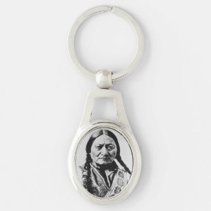 Lakota Chief Surrender: Sitting Bull Fort Buford Sleutelhanger