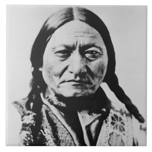 Lakota Chief Surrender: Sitting Bull Fort Buford Tegeltje (Voorkant)