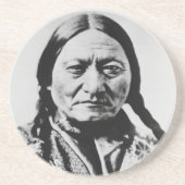 Lakota Chief Surrender: Sitting Bull Fort Buford Zandsteen Onderzetter (Voorkant)