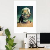 Lakota Chieftain Art en Native American Poem Poster (Thuiskantoor)