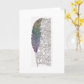 Lakota Gebed met veren briefkaart (Gele Bloem)