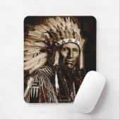 Lakota Historic American Chief Eagle Dog Muismat (Met muis)