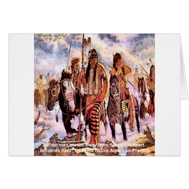 Lakota indiaanse natuurspreuk (Voorkant Horizontaal)